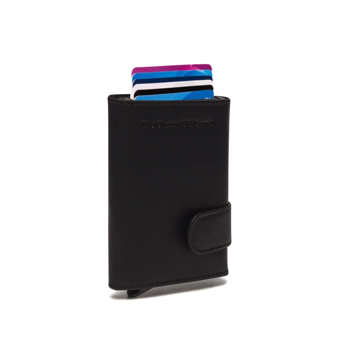 Portland Full-Grain Leather Card Holder für Damen in Classic 100% Full-Grain Leather - Full Exterior Front Profile View | Online Kaufen