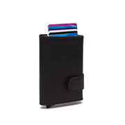 Portland Full-Grain Leather Card Holder für Damen in Classic 100% Full-Grain Leather - Full Exterior Front Profile View | Online Kaufen