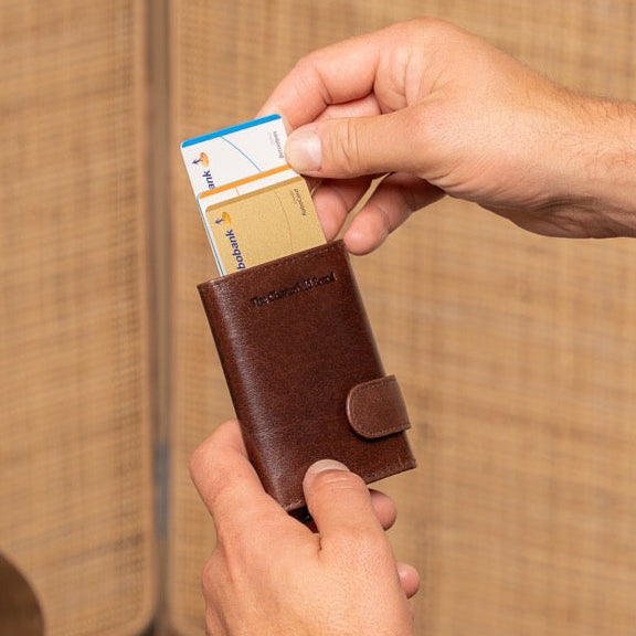Portland Full-Grain Leather Card Holder für Damen – Zusätzliche Produktansicht 2