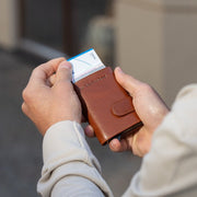 Portland Full-Grain Leather Card Holder für Damen – Zusätzliche Produktansicht 2
