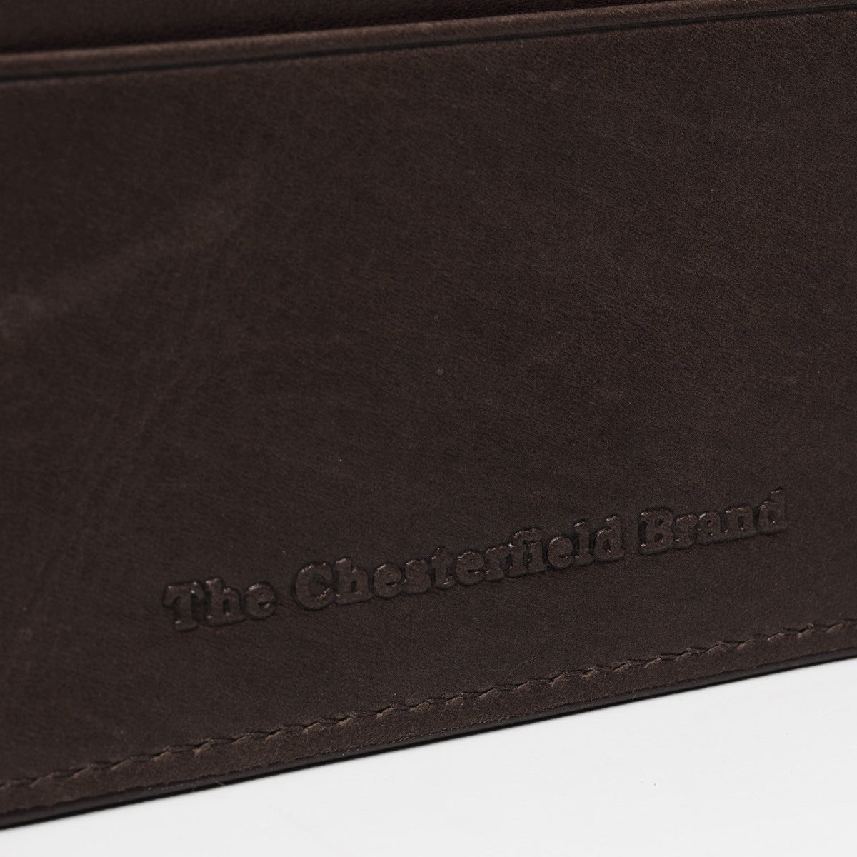 Brown Leather Card Wallet für Damen, detail view 1