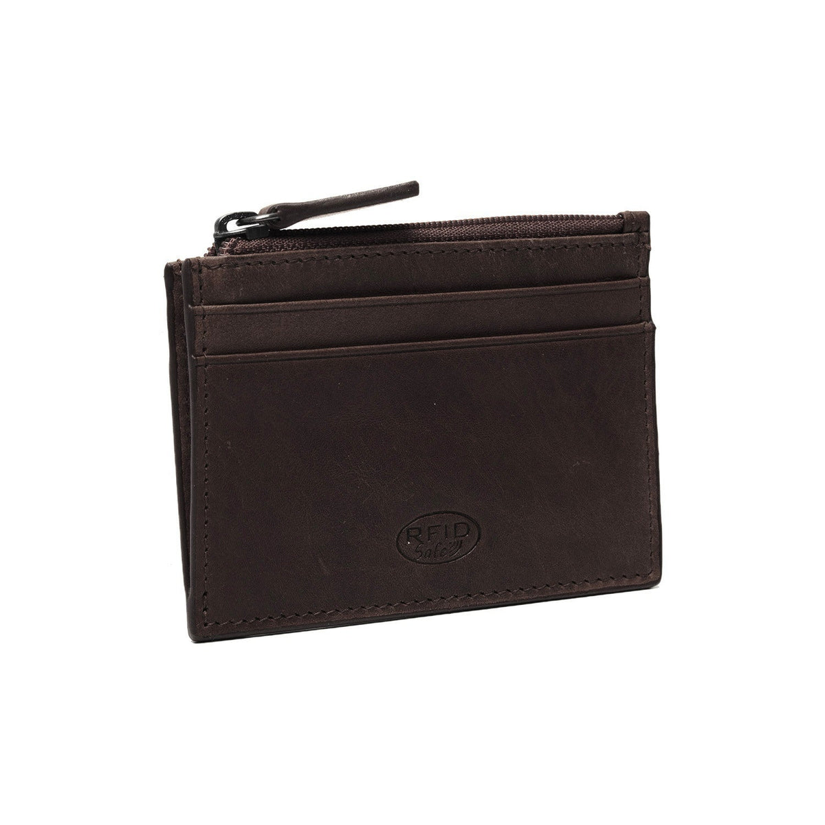 Brown Leather Card Wallet für Damen, detail view 4