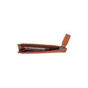 Cognac Leather Card Wallet für Damen, detail view 1