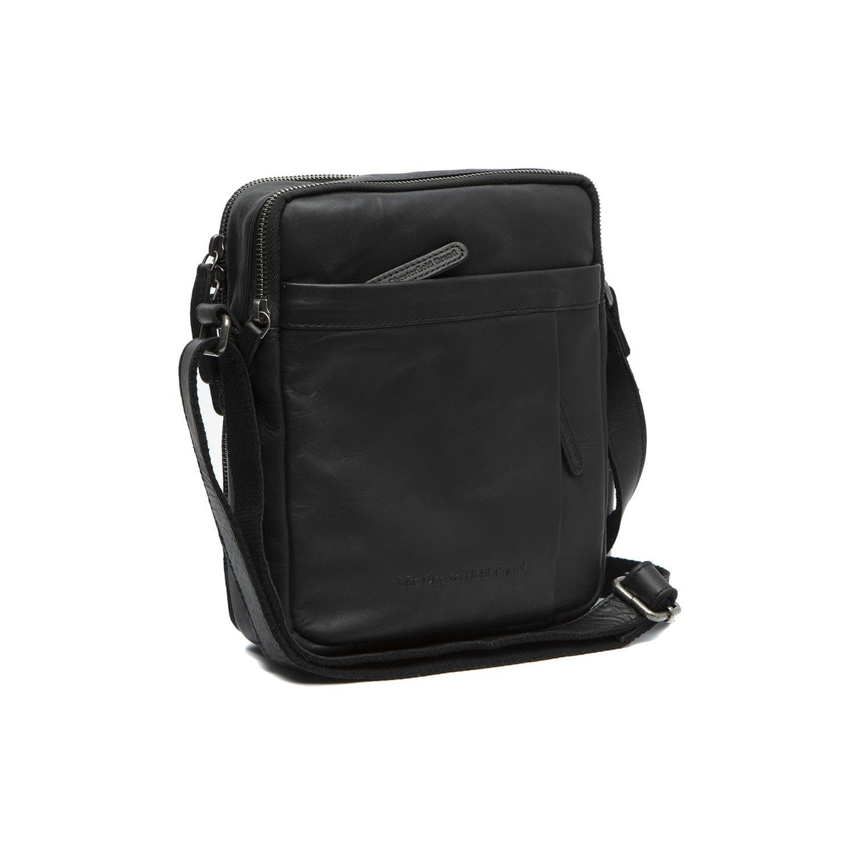 Alva Full-Grain Leather Crossbody Bag für Herren in Classic 100% Full-Grain Leather - Full Exterior Front Profile View | Online Kaufen