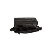 Solid Antique Brass Hardware &amp; Heavy-Duty Dual Zipper Detail on Lucian Vollnarbenleder Crossbody-Tasche