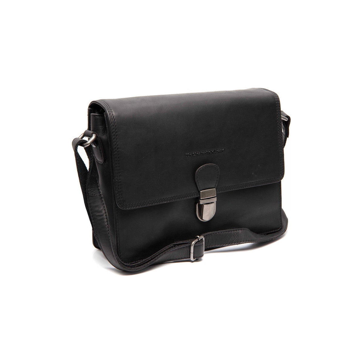 Lunor Vollnarbenleder Crossbody-Tasche in Classic 100% Full-Grain Leather - Full Exterior Front Profile View | Online Kaufen