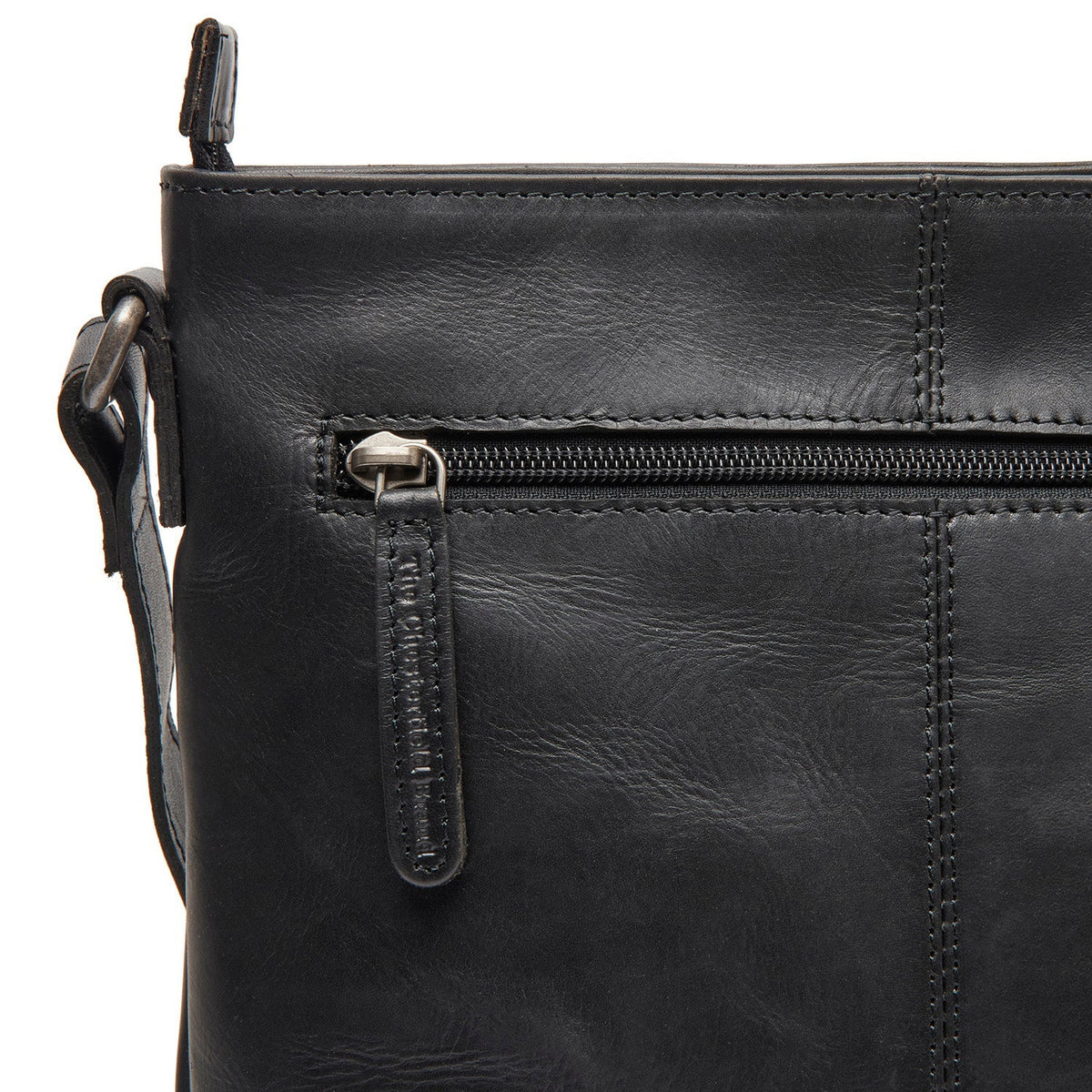 Lunton Full-Grain Leather Crossbody Bag für Damen - Structured Side Profile Showing Gusset Depth &amp; Expansion Capacity