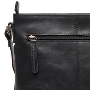 Lunton Full-Grain Leather Crossbody Bag für Damen - Structured Side Profile Showing Gusset Depth &amp; Expansion Capacity
