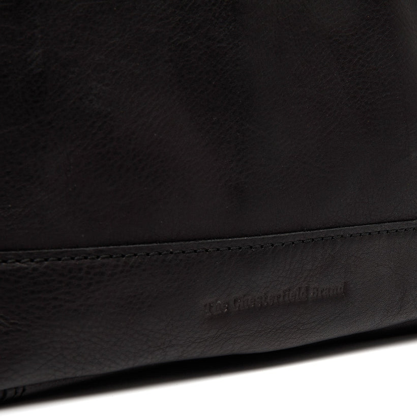 Classic 100% Full-Grain leather Bag - Rear Perspective Showing Reinforced Leather Straps & Stitching