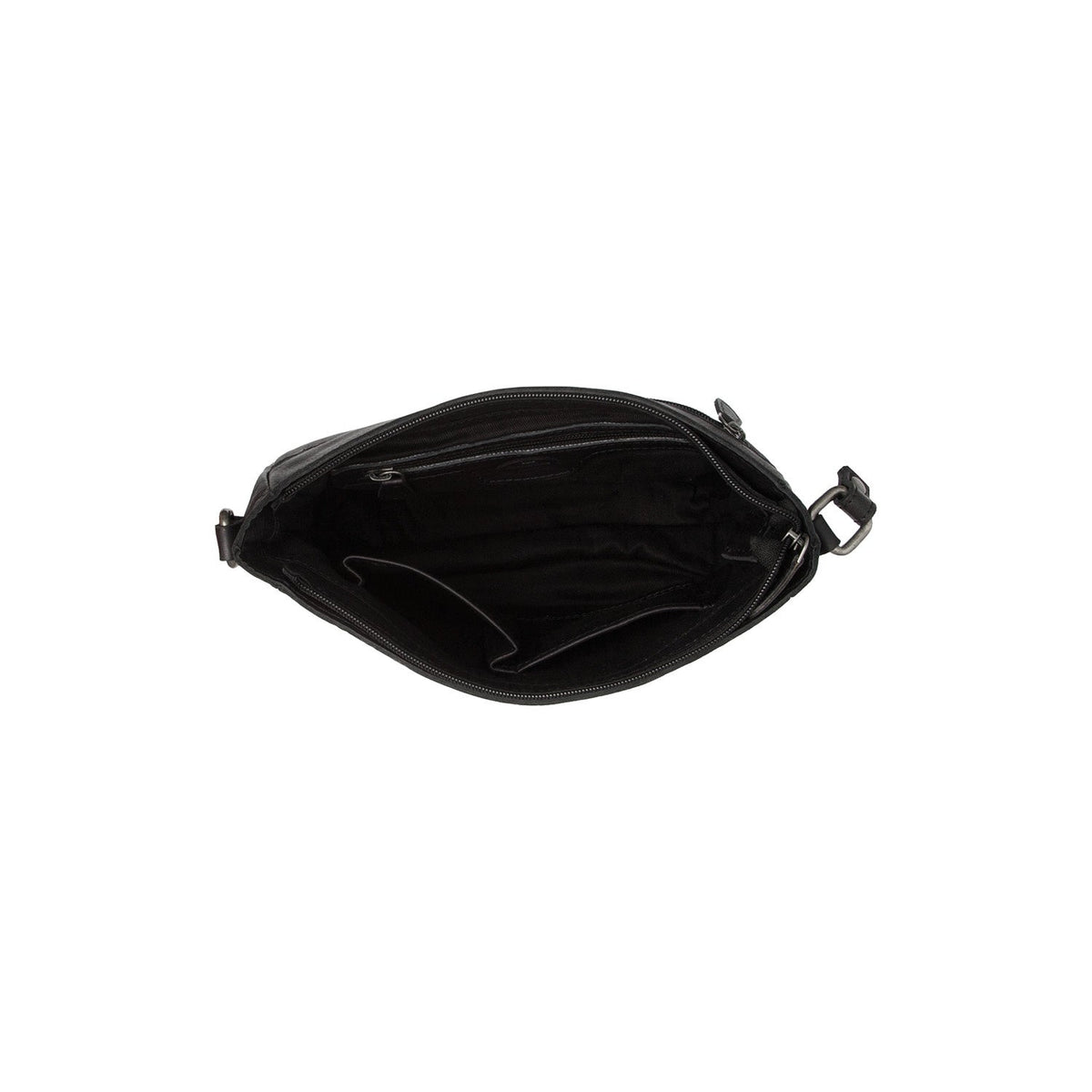 Weimar Full-Grain Leather Crossbody Bag für Damen - Structured Side Profile Showing Gusset Depth &amp; Expansion Capacity