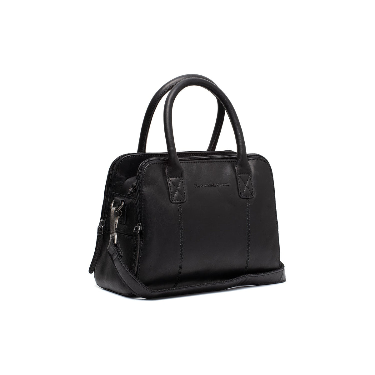 Ezra Full-Grain Leather Handbag für Damen in Classic 100% Full-Grain Leather - Vorderansicht &amp; maßgeschneiderte Silhouette | Online Kaufen