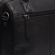 Tailored Rib Cuffs &amp; Hem Craftsmanship Construction Detail on Langton Full-Grain Leather Handbag für Damen