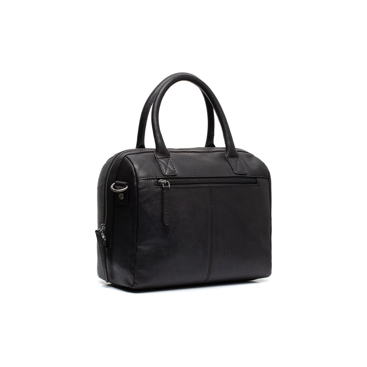 Styled Fit Perspective of Langton Full-Grain Leather Handbag für Damen on Model - Natural Daylight Drape