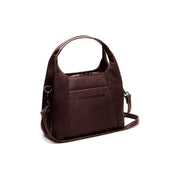 Tailored Rib Cuffs &amp; Hem Craftsmanship Construction Detail on Lunera Full-Grain Leather Handbag für Damen