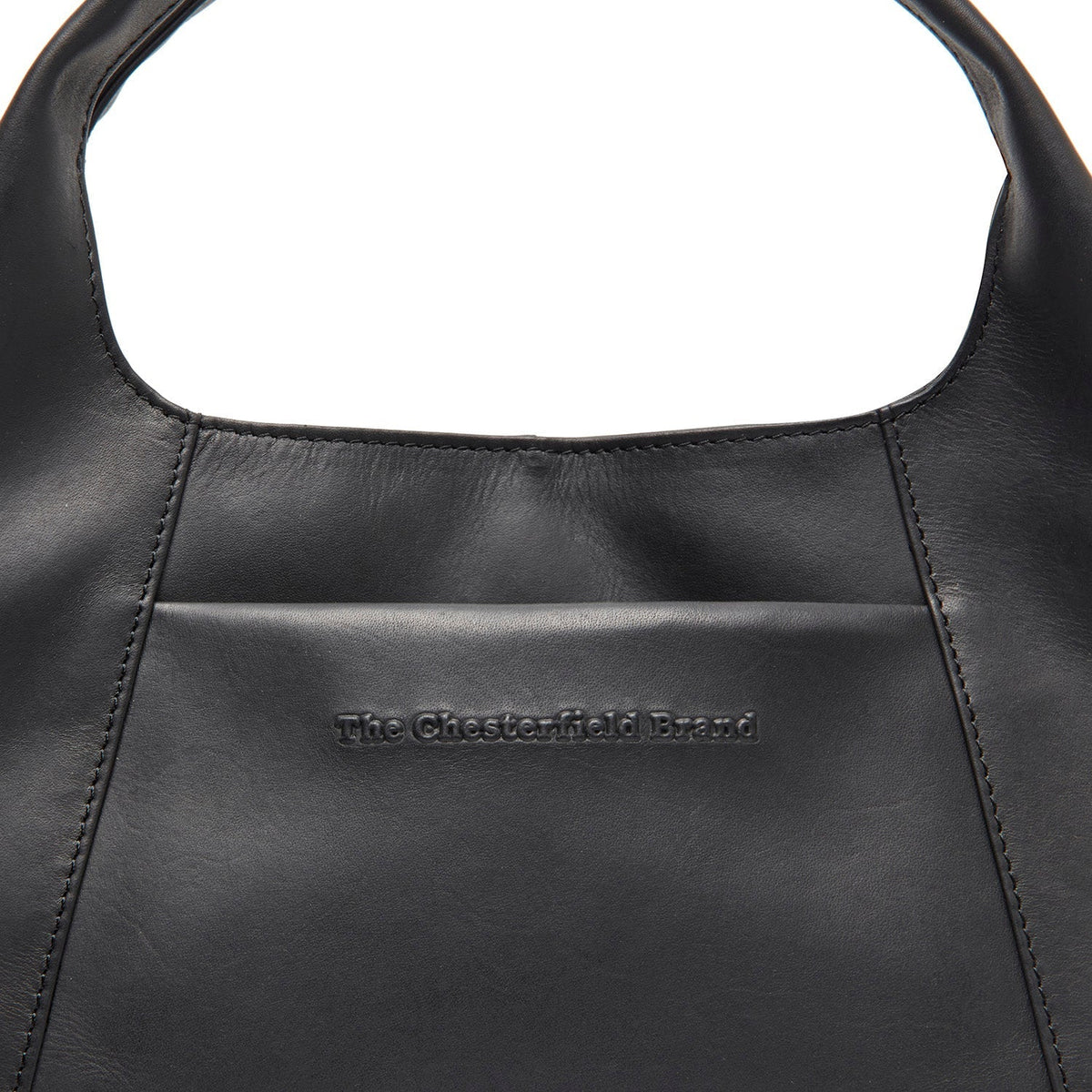 
Detailansicht of Classic Collar & Heavy-Duty Zipper Hardware on Salina Vollnarbenleder-Handtasche