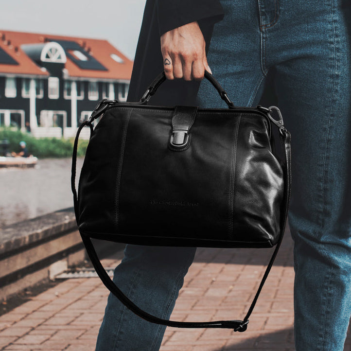 Shaun Full-Grain Leather Handbag für Damen