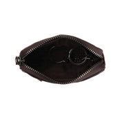 Tailored Rib Cuffs &amp; Hem Craftsmanship Construction Detail on Corey Full-Grain Leather Key Case für Damen
