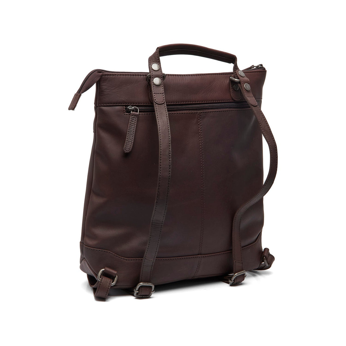 Brown Leather Laptop Backpack Caldero, detail view 4