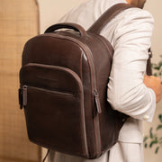 Maggiore Full-Grain Leather Laptop Backpack für Herren – Zusätzliche Produktansicht 2