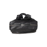 Classic 100% Full-Grain leather Backpack - Rear Perspective Showing Reinforced Leather Straps &amp; Stitching