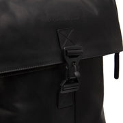 Solid Antique Brass Hardware &amp; Heavy-Duty Dual Zipper Detail on Savona Full-Grain Leather Laptop Backpack für Damen