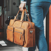 Misha Full-Grain Leather Laptop Bag für Damen – Zusätzliche Produktansicht 2