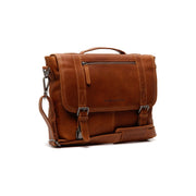 Veneto Full-Grain Leather Laptop Bag für Damen in Classic 100% Full-Grain Leather - Full Exterior Front Profile View | Online Kaufen