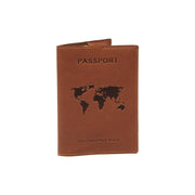 
Cognac Leather Passport Case für Damen für Damen, front view