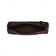 Tailored Rib Cuffs &amp; Hem Craftsmanship Construction Detail on Leather Pencil Case Lea für Damen