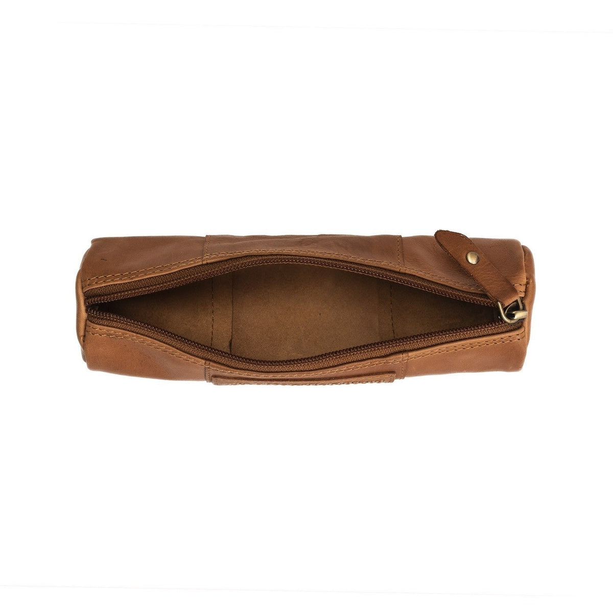 Cognac Leather Pencil Case Lea für Damen, detail view 1