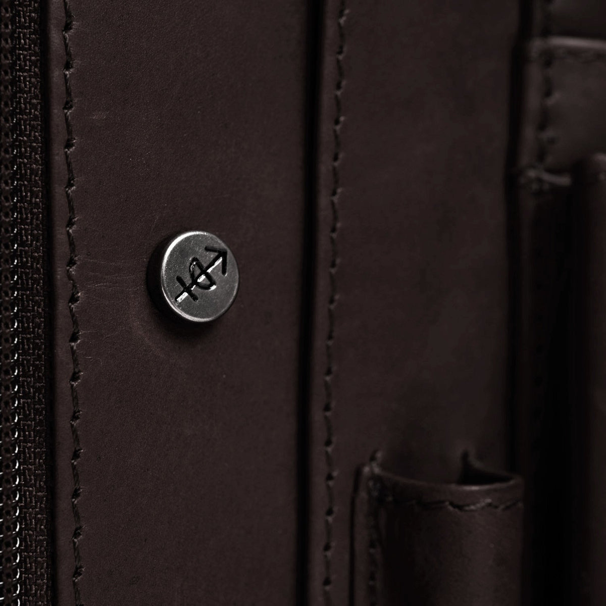 Brown Leather Portfolio Barnet für Damen, detail view 1