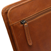 Cognac Leather Portfolio Moreton für Damen, detail view 4