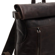 Mazara Full-Grain Leather Roll-top Backpack für Damen – Zusätzliche Produktansicht 2