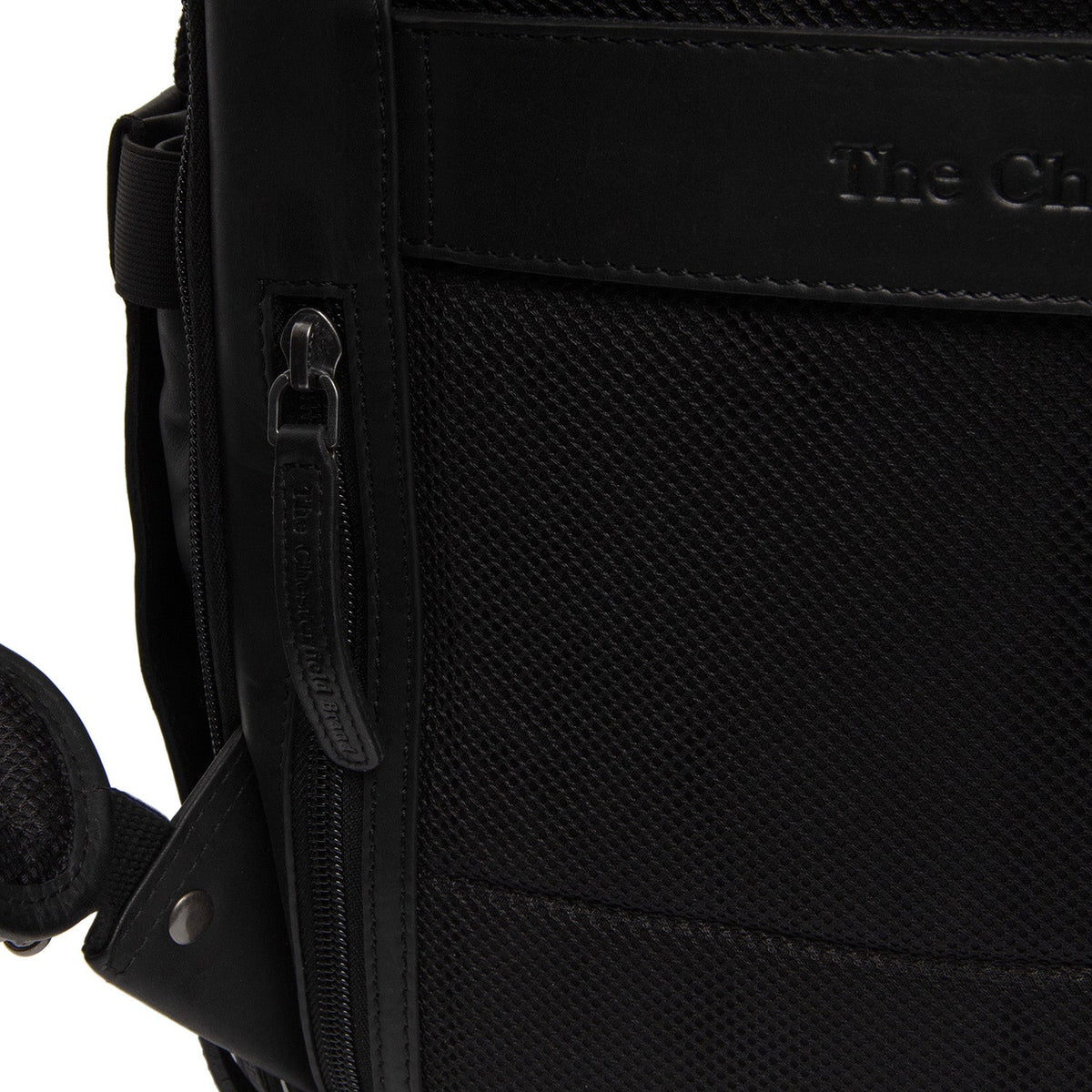 Black Leather Roll-top Backpack Remo, detail view 7