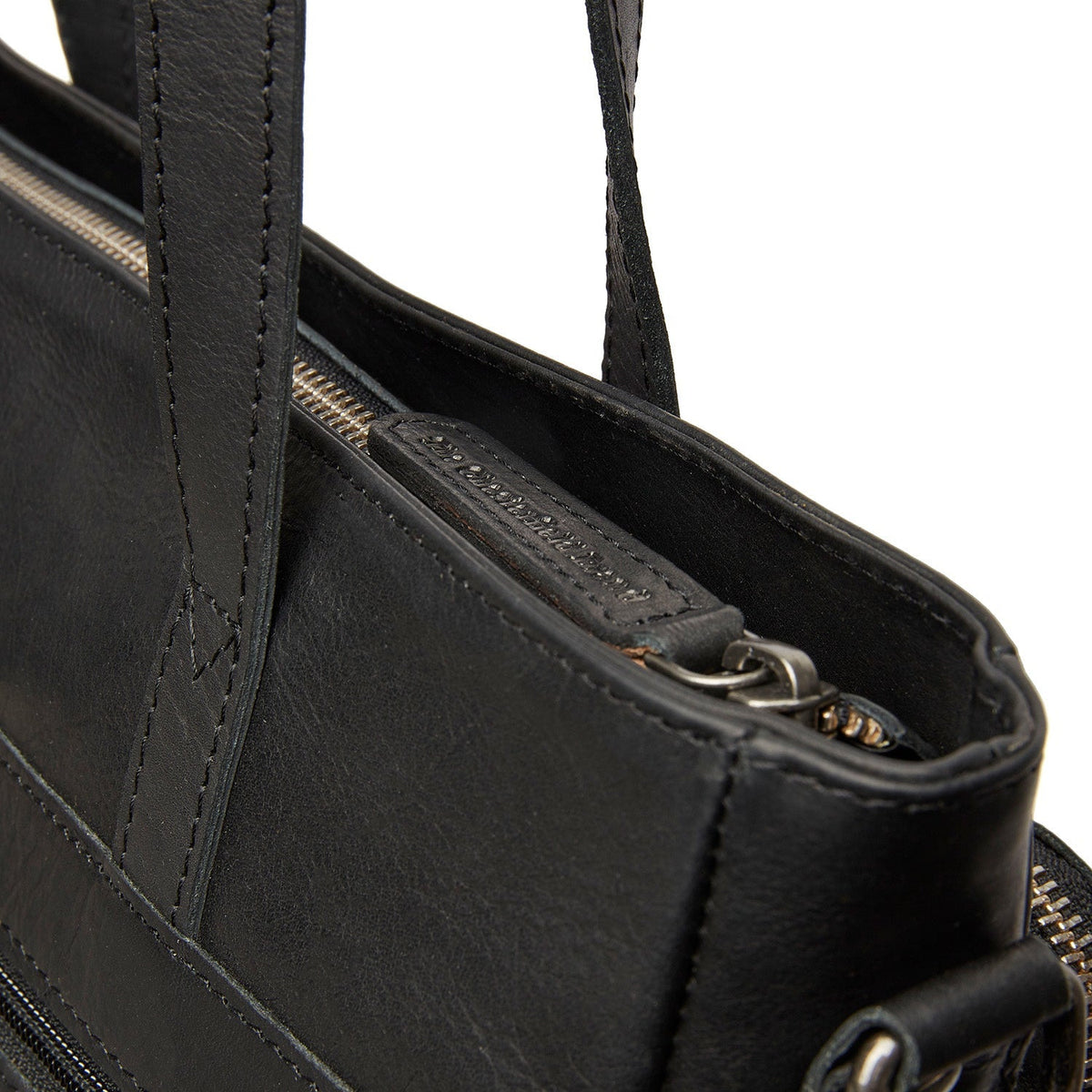 
Alicante Vollnarbenleder Shopper für Damen - Strukturierte Seitenansicht mit Faltentiefe & Erweiterungsvolumen
