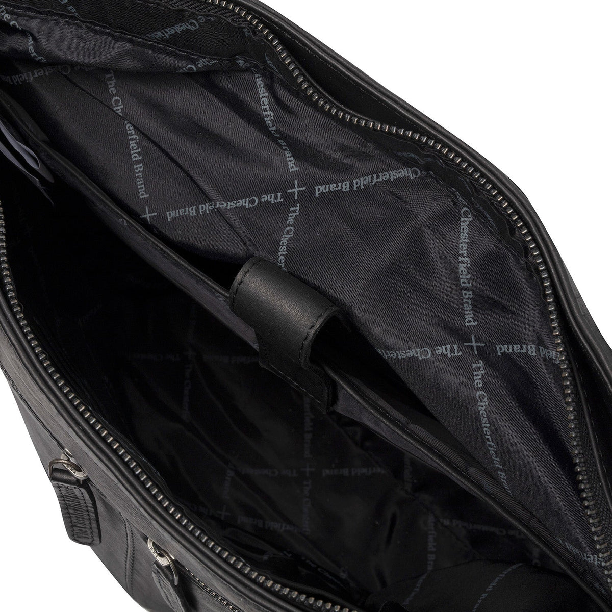 Rome Full-Grain Leather Shopper für Damen - Structured Side Profile Showing Gusset Depth &amp; Expansion Capacity