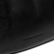 Alexandria Full-Grain Leather Shoulder Bag für Damen - Structured Side Profile Showing Gusset Depth &amp; Expansion Capacity