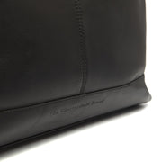 Amelia Full-Grain Leather Shoulder Bag für Damen - Structured Side Profile Showing Gusset Depth &amp; Expansion Capacity