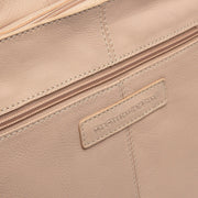 Astero Full-Grain Leather Shoulder Bag für Damen - Structured Side Profile Showing Gusset Depth &amp; Expansion Capacity