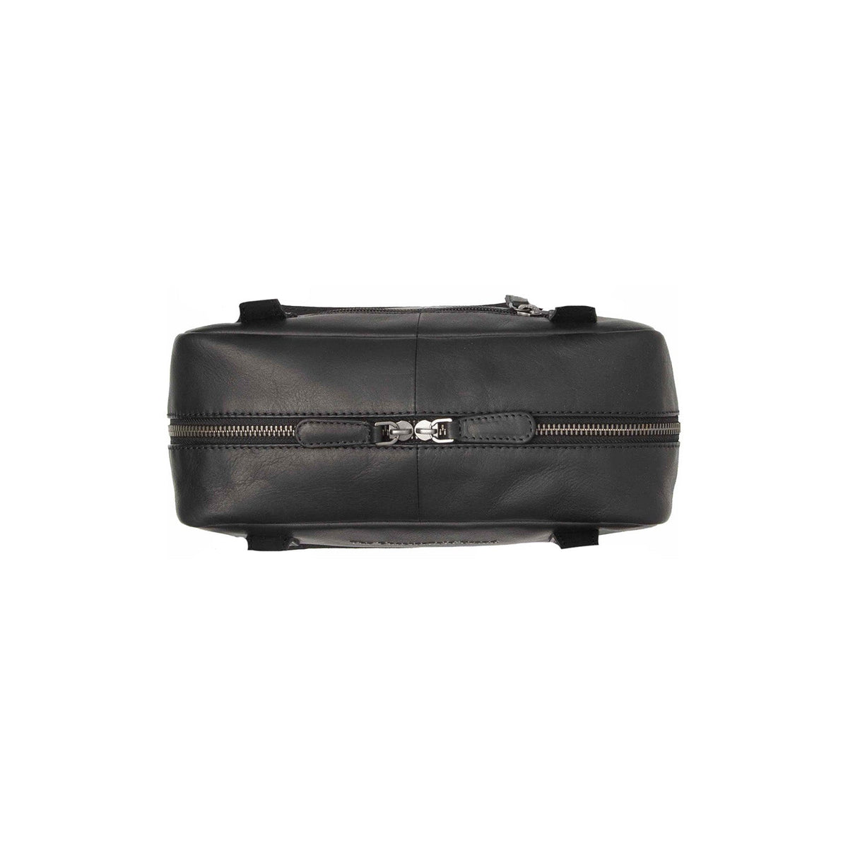 Solid Antique Brass Hardware &amp; Heavy-Duty Dual Zipper Detail on Fenno Full-Grain Leather Shoulder Bag für Damen