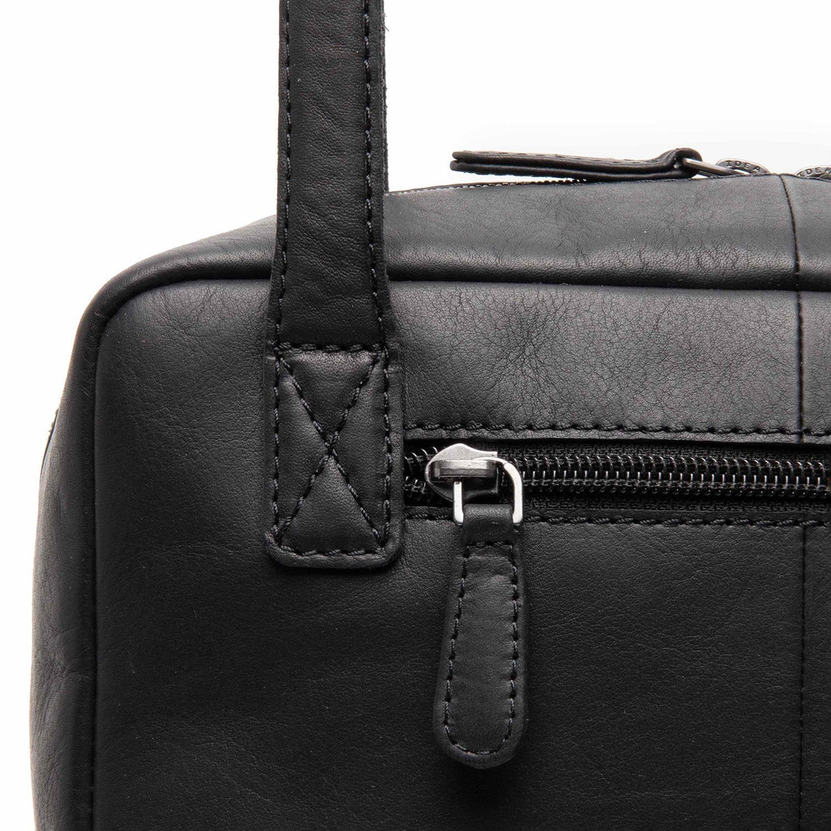 Fenno Full-Grain Leather Shoulder Bag für Damen - Structured Side Profile Showing Gusset Depth &amp; Expansion Capacity
