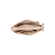 
Solid Antique Brass Hardware & Heavy-Duty Dual Zipper Detail on Irving Vollnarbenleder-Schultertasche