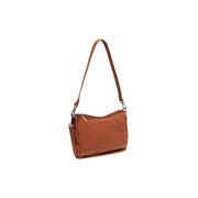 
Cognac Leather Shoulder Bag Irving, front view