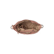 Solid Antique Brass Hardware &amp; Heavy-Duty Dual Zipper Detail on Lucy Full-Grain Leather Shoulder Bag für Damen