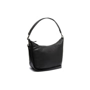Moneva Vollnarbenleder-Schultertasche in Classic 100% Full-Grain Leather - Full Exterior Front Profile View | Online Kaufen
