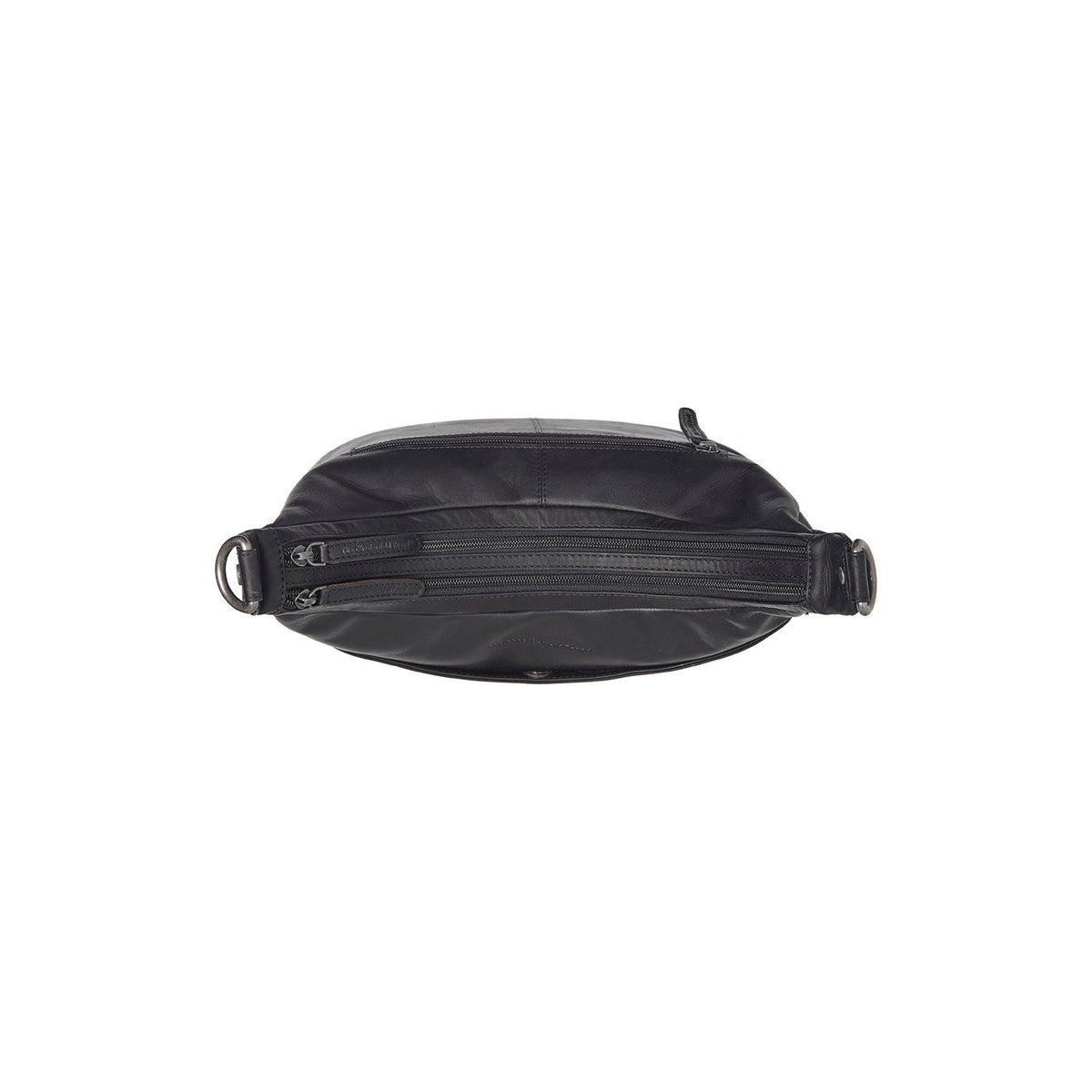Solid Antique Brass Hardware &amp; Heavy-Duty Dual Zipper Detail on Olvia Full-Grain Leather Shoulder Bag für Damen