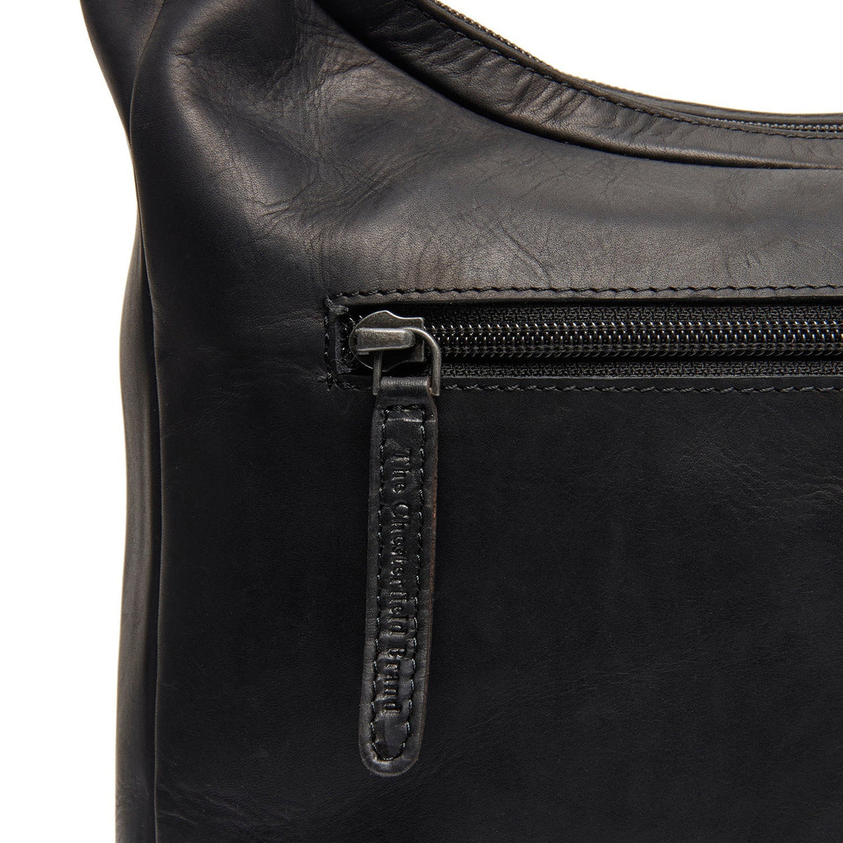 Olvia Full-Grain Leather Shoulder Bag für Damen - Structured Side Profile Showing Gusset Depth &amp; Expansion Capacity