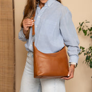 Olvia Full-Grain Leather Shoulder Bag für Damen – Zusätzliche Produktansicht 3
