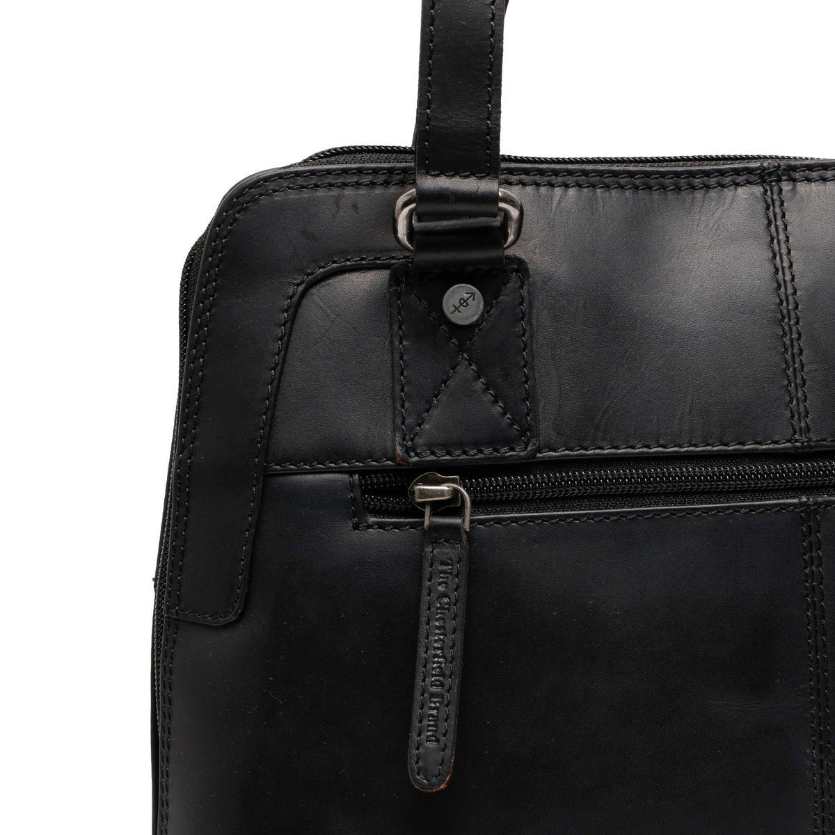 Seron Full-Grain Leather Shoulder Bag für Damen - Structured Side Profile Showing Gusset Depth &amp; Expansion Capacity