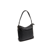 Tivra Vollnarbenleder-Schultertasche in Classic 100% Full-Grain Leather - Full Exterior Front Profile View | Online Kaufen